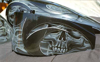 flames and airbrush