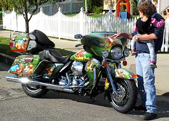 harely davidson motorcycle custom paint