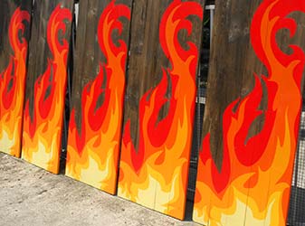 custom paint trade show panels