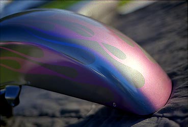 color changing flames on front fender