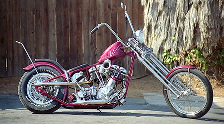 graphics on custom harley davidson chopper