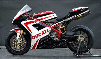 graphics on ducati race bike