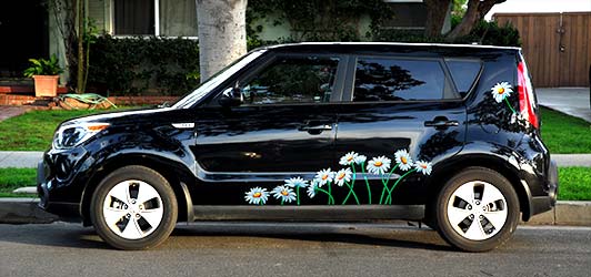 daisies brush work on suv ProArtPaint