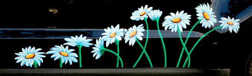 daisy flowers brush work on suv ProArtPaint