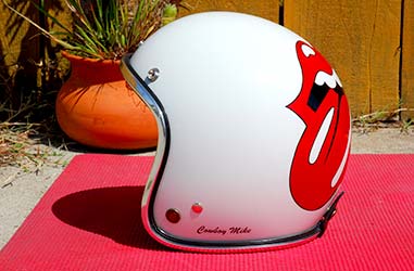 lettering and Rolling Stones graphics on helmet ProArtPaint