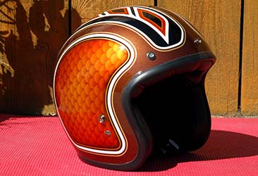 custom paint vintage style helmet