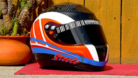 custom paint race helmet