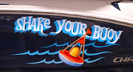 lettering and brush work on speed boat ProArtPaint